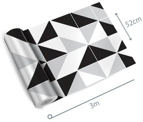Papel de parede adesivo cinza preto e branco