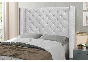 Cabeceira Cama Box Queen 160 cm Vicenza Linho S04 - D'Rossi - Grigio