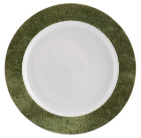 Prato Sobremesa 19Cm Porcelana Schmidt - Mod. Cromo Verde 2449