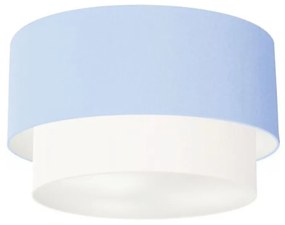 Plafon Para Sala de Jantar Cilíndrico SJ-3045 Cúpula Cor Azul Bebê Branco