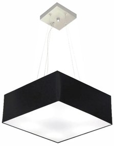 Lustre Pendente Quadrado Preto MJ-4194 Para Mesa de Jantar e Estar