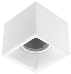 Plafon Sobrepor Aluminio Branco Square Out