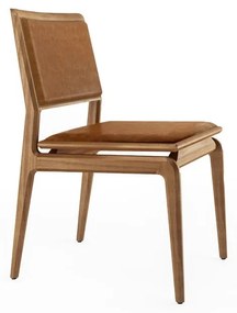 Cadeira Aria Estofada Base Jequitibá Coleção Bari Tremarin Design by Fernando Sá Motta