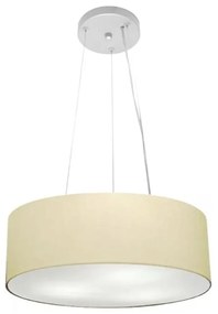 Lustre Pendente Cilíndrico Vivare Md-4181 Cúpula em Tecido 40x15cm - Bivolt