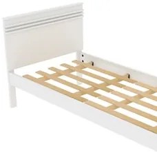 Cama de Solteiro Madeira CM8010 Branco - Tecno Mobili