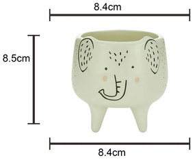Cachepot Vaso Decorativo de Cerâmica Elefante Charmoso