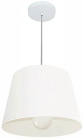Lustre Pendente Cone Vivare Md-4240 Cúpula em Tecido 30/40x30cm - Bivolt
