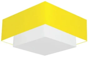 Plafon Para Corredor Quadrado SC-3022 Cúpula Cor Amarelo Branco