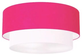 Plafon Para Quarto Cilíndrico SQ-3017 Cúpula Cor Rosa Pink Branco