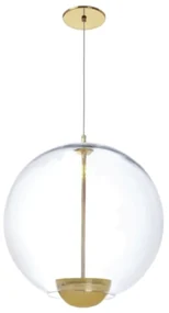 Pendente Globo Led Integrado Ø41X48Cm Metal E Globo Ø41Cm 03 Pci X 5,5... (LUNA, CLEAR (TRANSPARENTE))