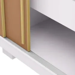 Guarda Roupa Casal 200cm 3 Portas Duke Flex Branco/Camarim V02 - Mpoze