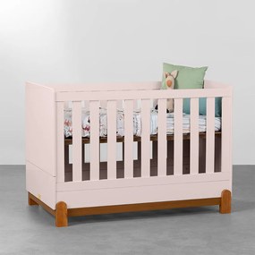 Berço Mini Cama Lotus - Rosa Fosco