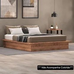 Cama Casal Estilo Industrial Chess F04 Solanum - Mpozenato