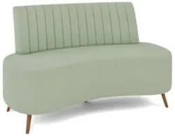 Sofá 2 Lugares para Sala Living 160cm Pés Palito Tamar Z08 Boucle Verd