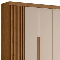 Guarda Roupa Casal 6 Portas 4 Gavetas 240cm Doble Jatobá/Fendi - Albat