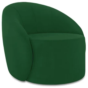 Poltrona Decorativa Orgânica Lua Suede Verde D03 - D'Rossi