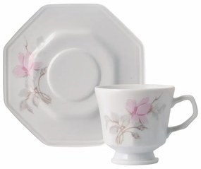 Xicara Chá 200Ml Com Pires Porcelana Schmidt - Dec. Maresias Prisma