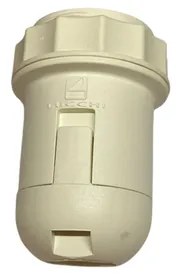 Soquete Semi Roscado E-27 Termoplastico Branco