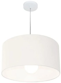 Lustre Pendente Cilíndrico Vivare Md-4205 Cúpula em Tecido 45x30cm - Bivolt