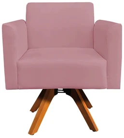 POLTRONA GIRATORIA MARISA SUEDE ROSE BAS