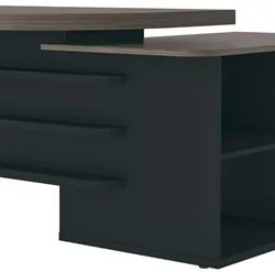 Mesa de Escritório Tamburato Presidente com Connect Charuto/Preto - Ar