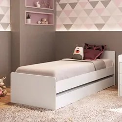 Berço Mini Cama Com Auxiliar Certificado pelo Inmetro BB690 Branco - C