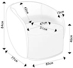 Poltrona para Sala de Estar Orgânica Kit com 2 Garbin K04 Veludo Preto