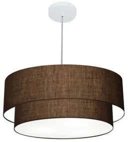 Pendente Cilíndrico Café MJ-4356 Para Mesa de Jantar e Estar
