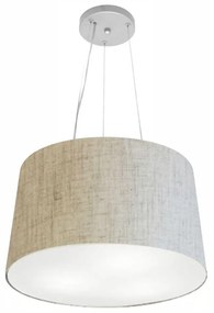 Lustre Pendente Cone Vivare Md-4153 Cúpula em Tecido 30/45x40cm - Bivolt