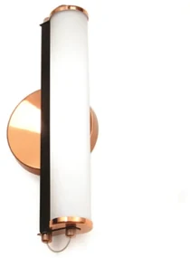 Arandela Fence Fechada Vidro Tubo Longo 12X9X28Cm 2Xg9 - Old Artisan A... (DOURADO FOSCO)
