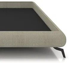 Cama Queen Base Box 158x198cm Pés de Ferro Cold P02 Linho Bege - Mpoze