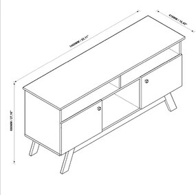 Rack para TV Amsterdã Nature - Tebarrot Móveis