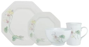 Aparelho Com Bowl E Caneca 16 Peças Porcelana Schmidt - Dec. Encanto E373