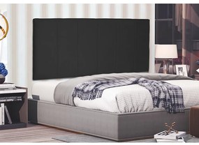 Cabeceira Painel Arizona Para Cama Box Solteiro 90 cm Suede Preto - D'Rossi