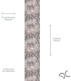 Papel de Parede Zara Special Rose 0.52m x 3.00m