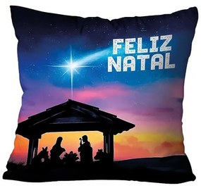 Capa de Almofada Feliz Natal Presépio 1 Peça