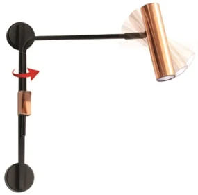 Arandela Choice Articulada 50X07X41Cm 1Xmr11 - Old Artisan Ar-5562 (CHAMPANHE / DOURADO BRILHO)