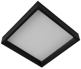 Plafon Led Sobrepor Quadrado Preto 22w 4000k Deep