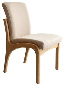 Cadeira de Jantar Classic Amêndoa e Linho Claro - PTE 58344