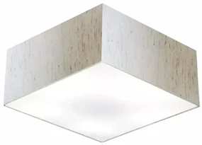 Plafon Para Sala de Jantar Quadrado SJ-3012 Cúpula Cor Linho Bege