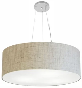 Pendente Cilíndrico Rustico Bege MJ-4010 Para Mesa de Jantar e Estar