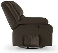 Poltrona do Papai Reclinável Pietra Glider Giratória Massagem FH9 PU M