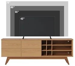 Rack para Sala Bancada de TV 70 Pol 180cm Noruega C05 Freijó - Mpozena