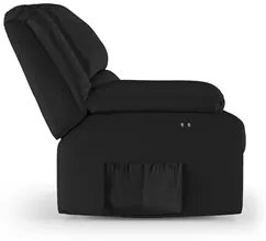 Poltrona do Papai Reclinável Pietra Power Touch Massagem FH9 PU Preto