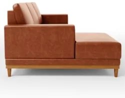 Sofá 3 Lugares 200cm Living Com Chaise Esquerdo Sala de Estar Kayrós D