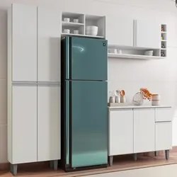 Cozinha Modulada Completa 230cm Com Balcão e Armário Aéreo Vanessa Bra