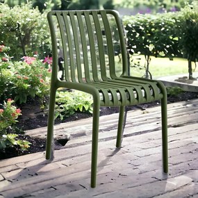 Kit 5 Cadeiras Monoblocos Área Externa Ipanema com Proteção UV Verde G56 - Gran Belo
