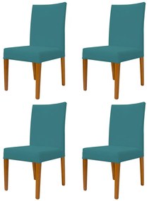 Kit 4 Cadeiras de Jantar Milan Linho Azul