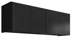 Armário Aéreo Multiuso Lavanderia 118cm Monna Preto Z34     - Mpozenat
