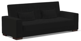 Sofá Cama Casal 3 Lugares 210cm Lisboa Linho  D03 - D'Rossi - A79 Preto